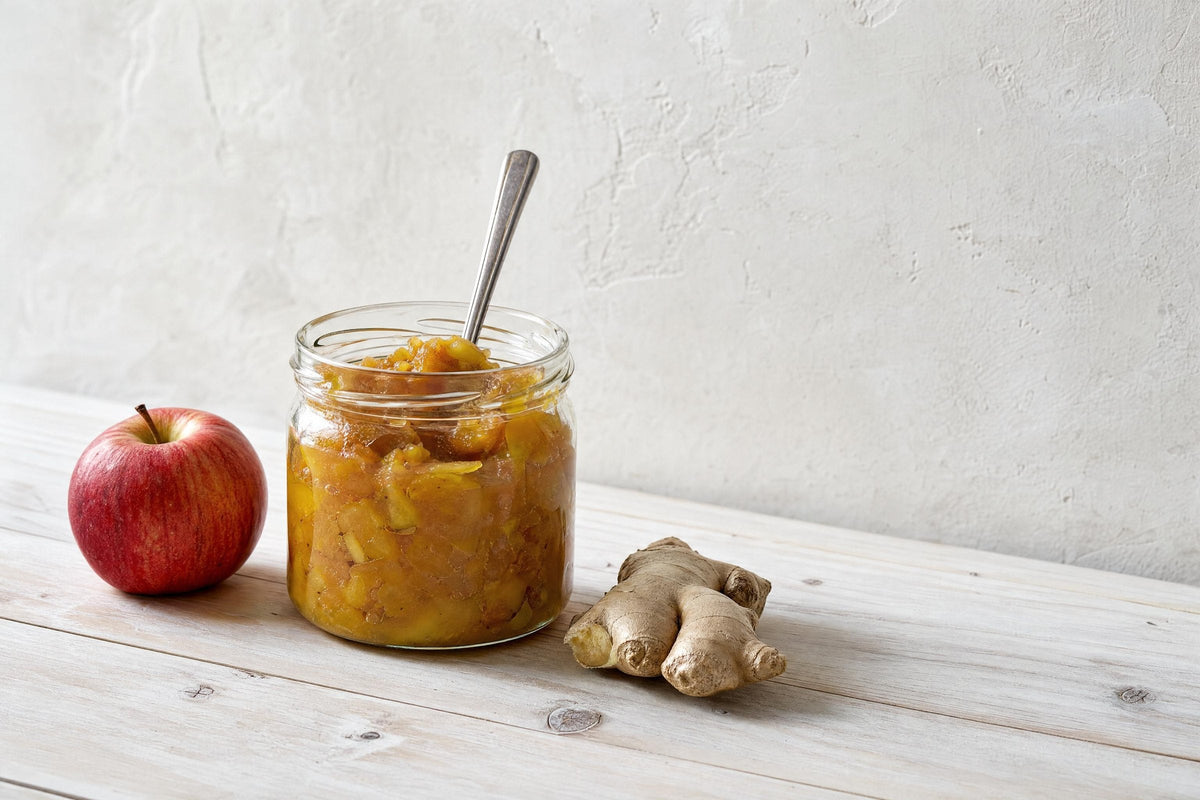 Apfel-Ingwer-Chutney mit Kurkuma