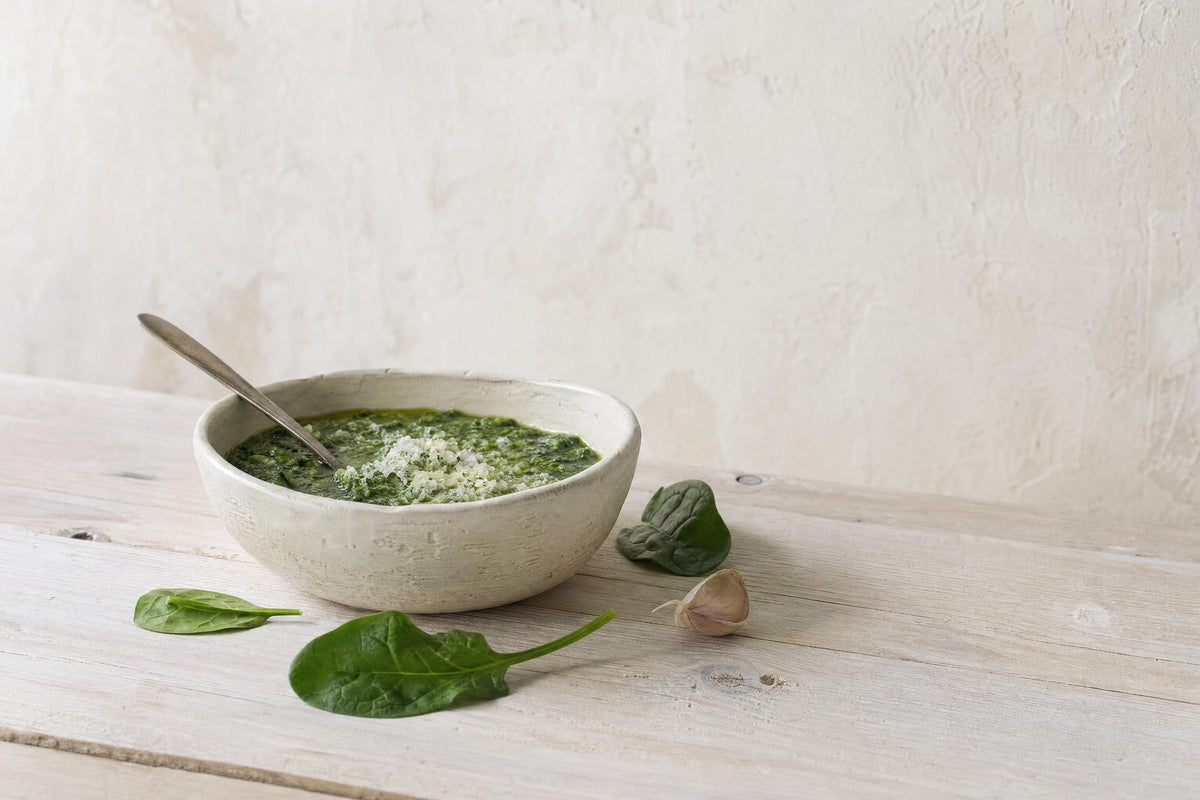 Spinat Pesto mit Leinöl