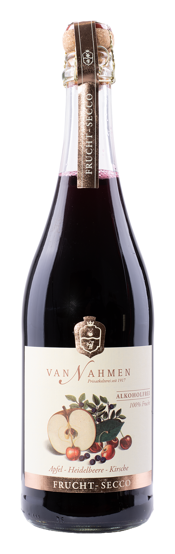 Fruchtsecco Apfel Heidelbeere Kirsche – van Nahmen