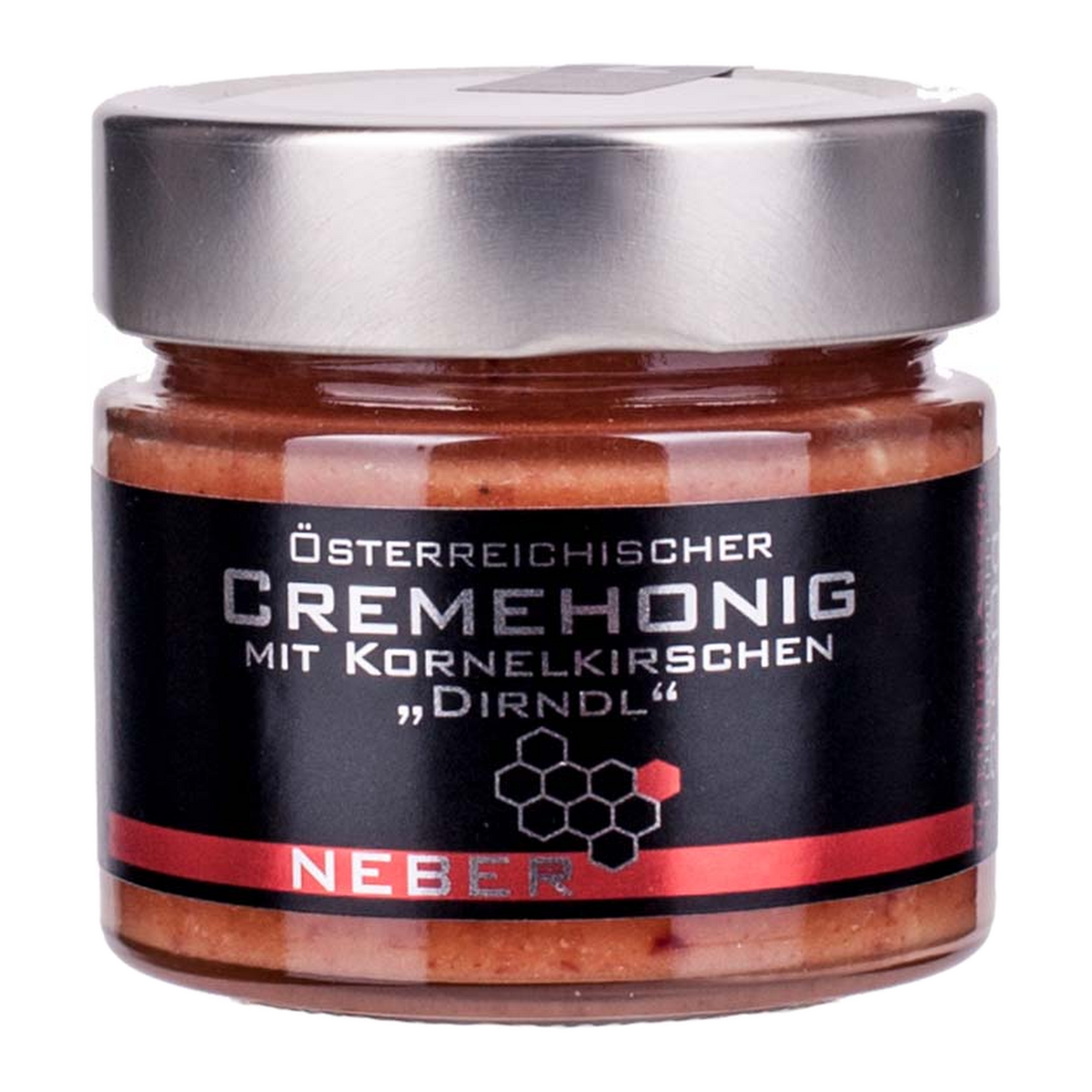Cremehonig mit Kornelkirschen von Neber Honig