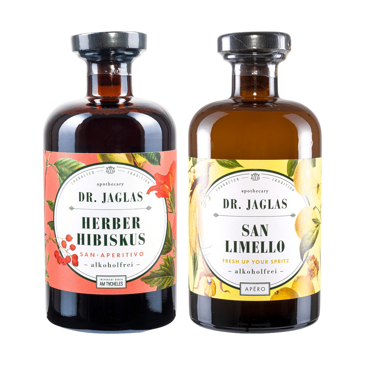 Dr. Jaglas Aperitif Duo – Herber Hibiskus & San Limello alkoholfrei