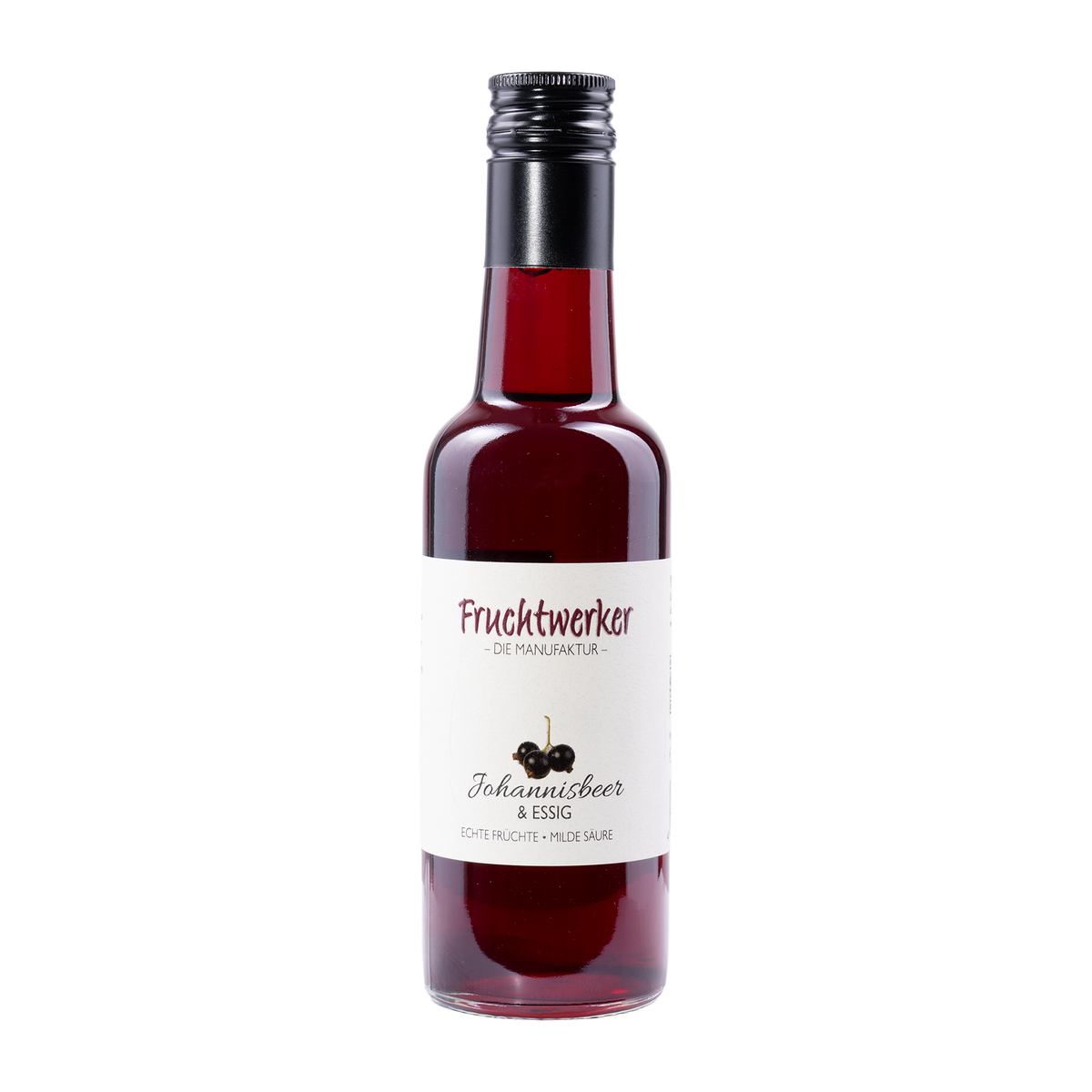Johannisbeer & Essig von Fruchtwerker – 250 ml Flasche