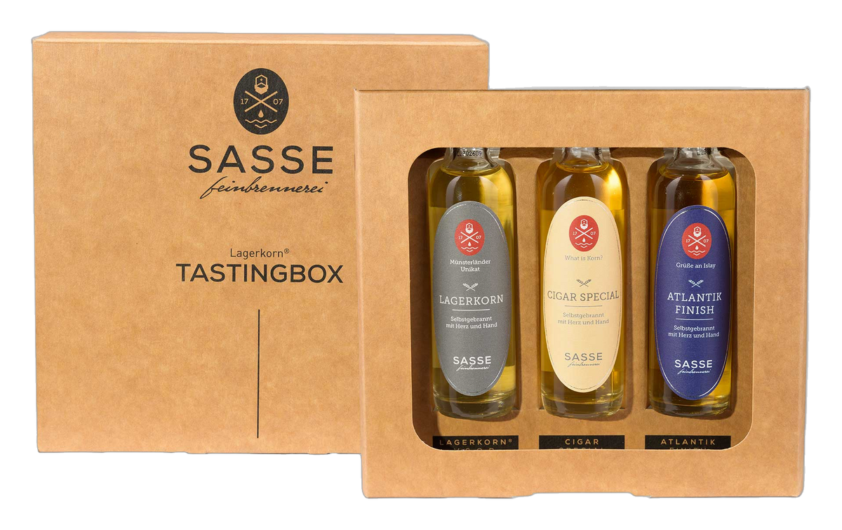 Lagerkorn Tasting Box 3x40ml – Feinbrennerei Sasse