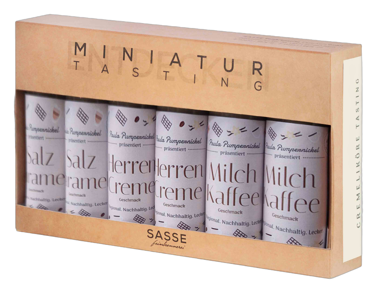 Miniatur Tasting Set Paula Pumpernickel 6x20ml – Feinbrennerei Sasse