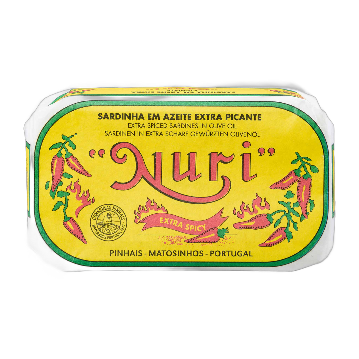 Sardinen in extra scharfem Olivenöl von NURI – 125 g Dose
