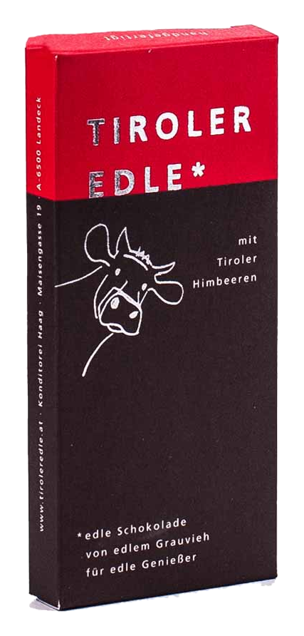 Tiroler Edle Schokolade mit Himbeeren