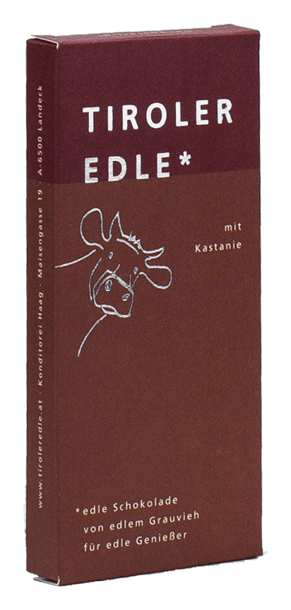 Tiroler Edle Schokolade mit Kastanien