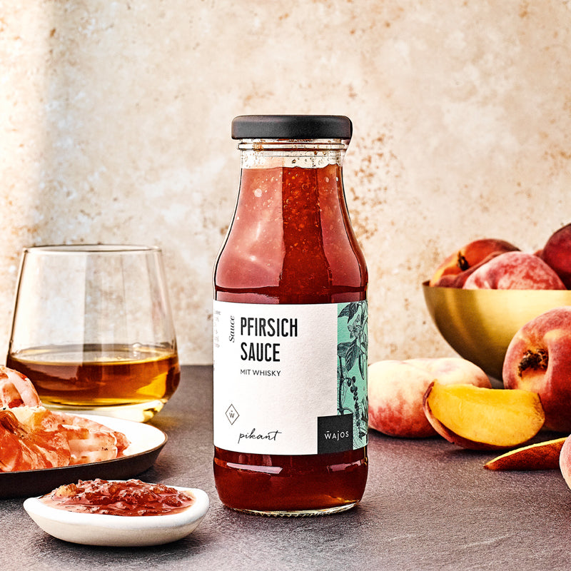 Wajos Pfirsich Sauce mit Whisky