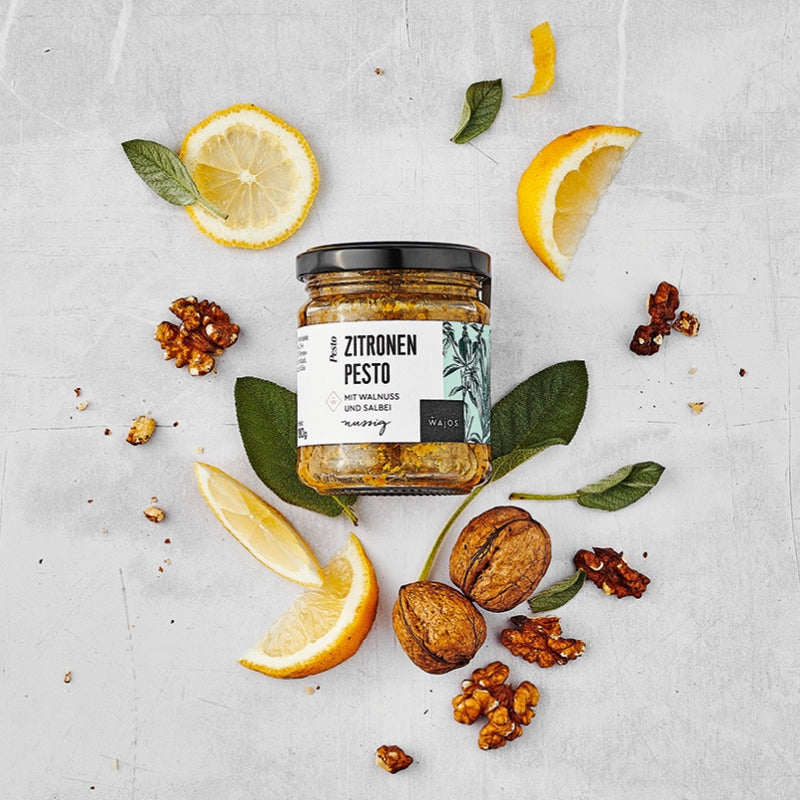 Wajos Zitronen Pesto mit Walnuss