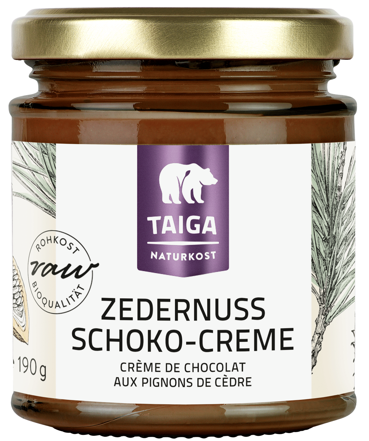 Zedernuss-Schoko-Creme Bio – TAIGA Naturkost